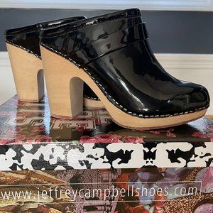 Jeffrey Campbell Impulse patent leather clogs -- 7